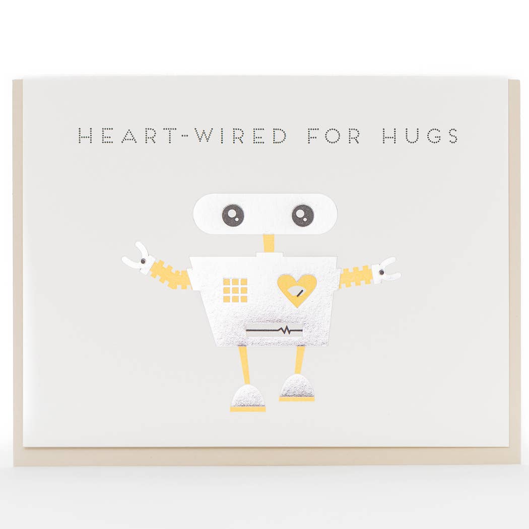 Robot Hug Modern Card