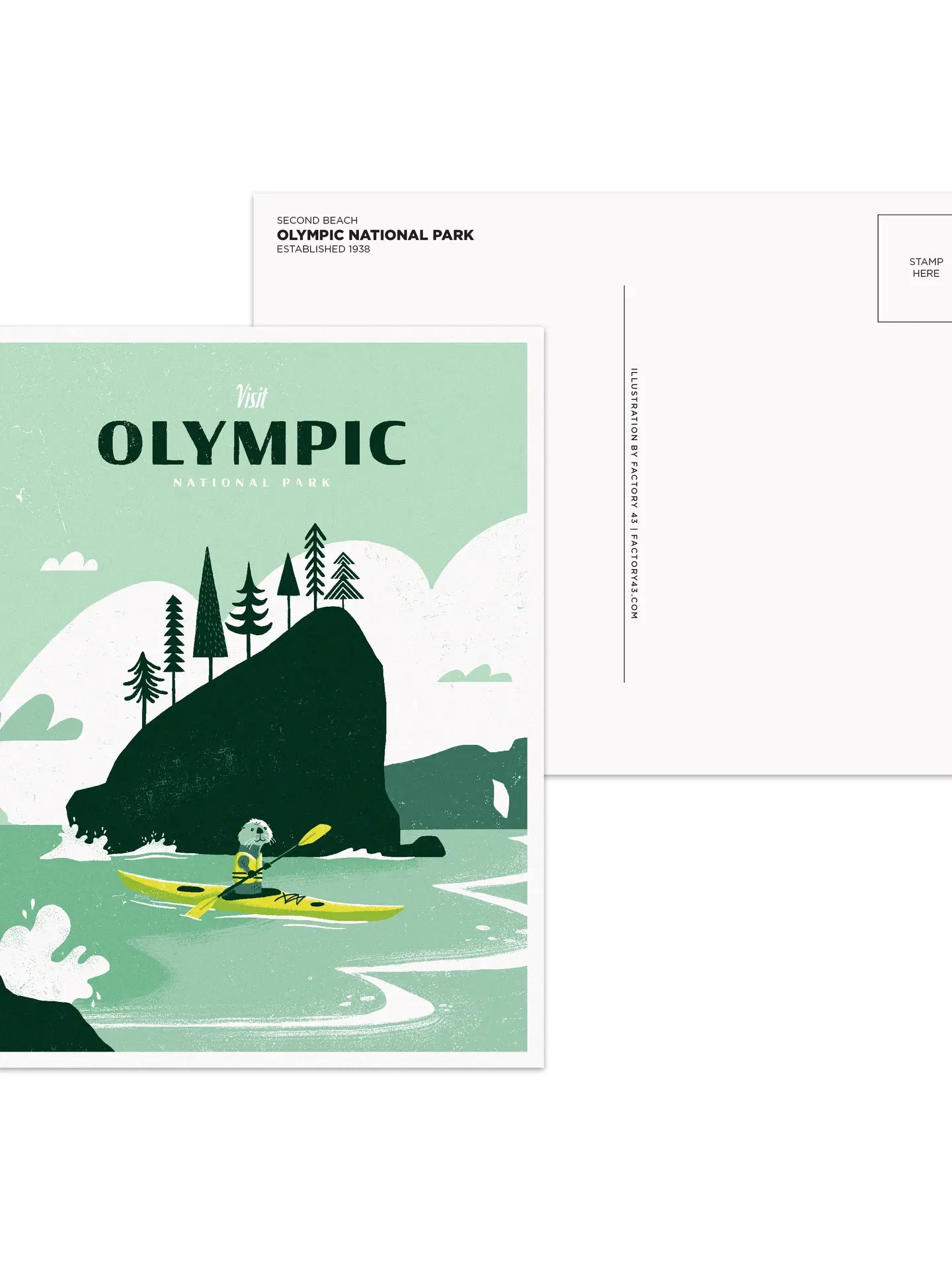 Olympic National Park Postcard by Factory 43