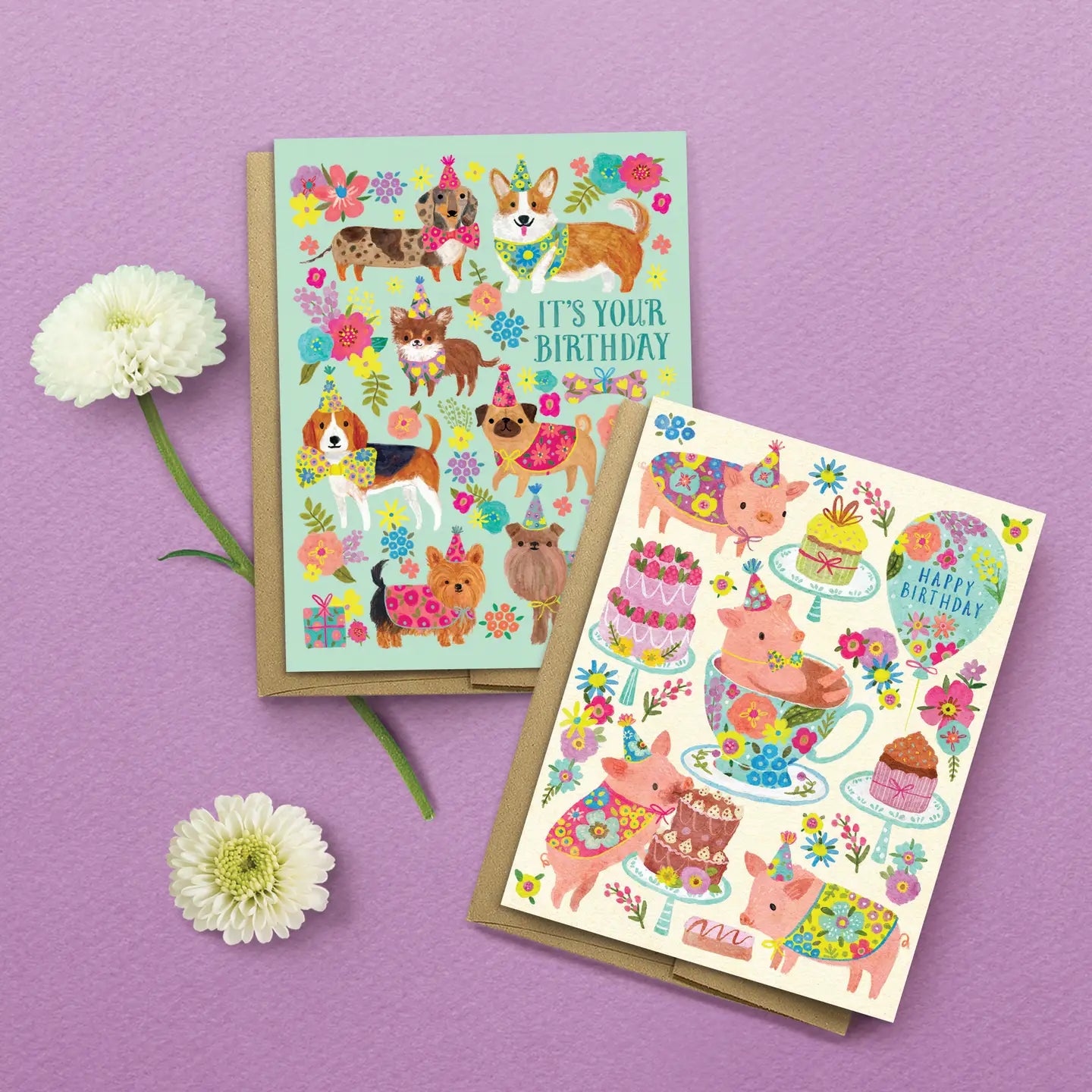 Floral Dog Party