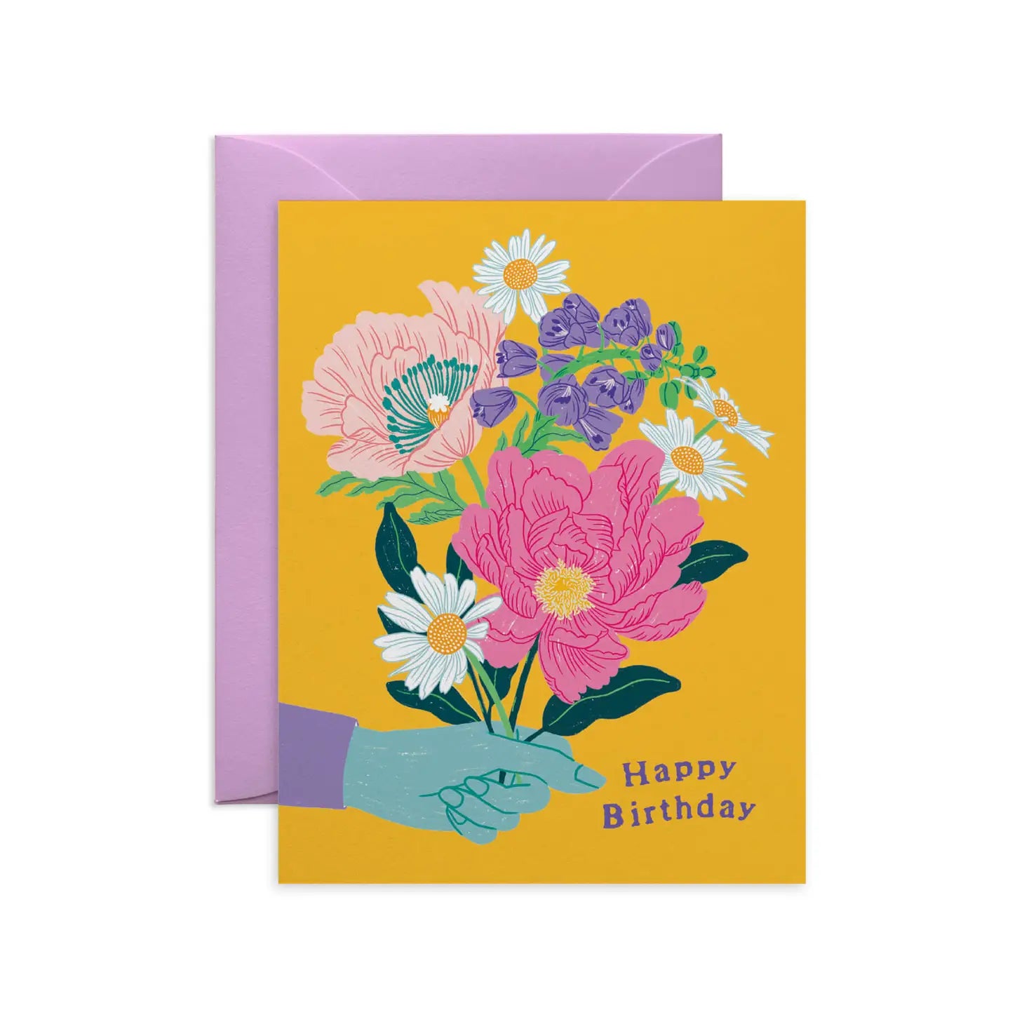Hand Picked Boquet Birthday Card