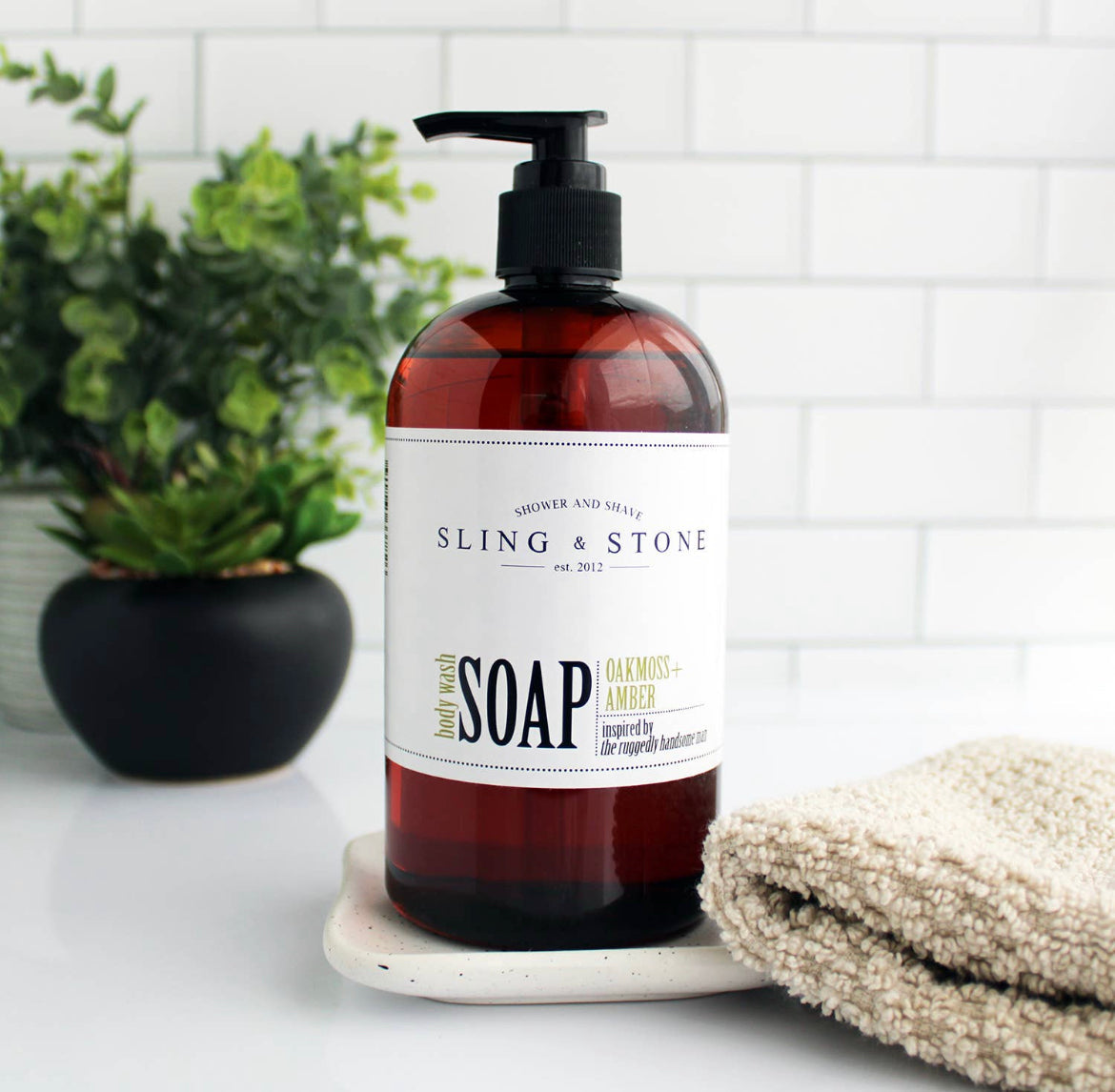 Sling and Stone Body Wash | Oakmoss + Amber