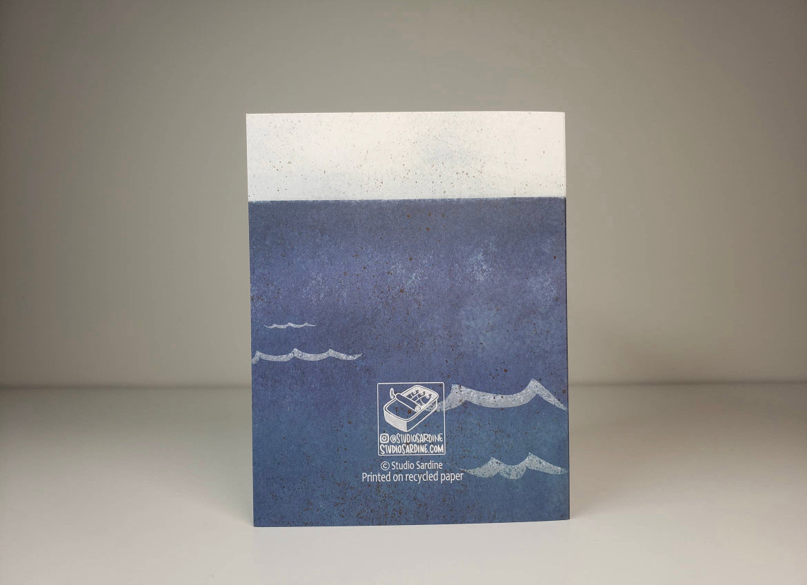 Seagull and Ferry Blank Greeting Card
