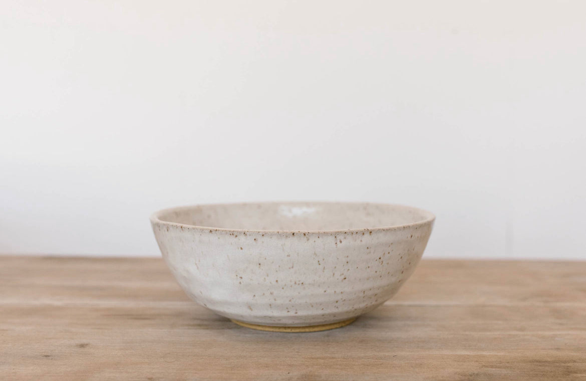 White Speckled Cereal Bowl