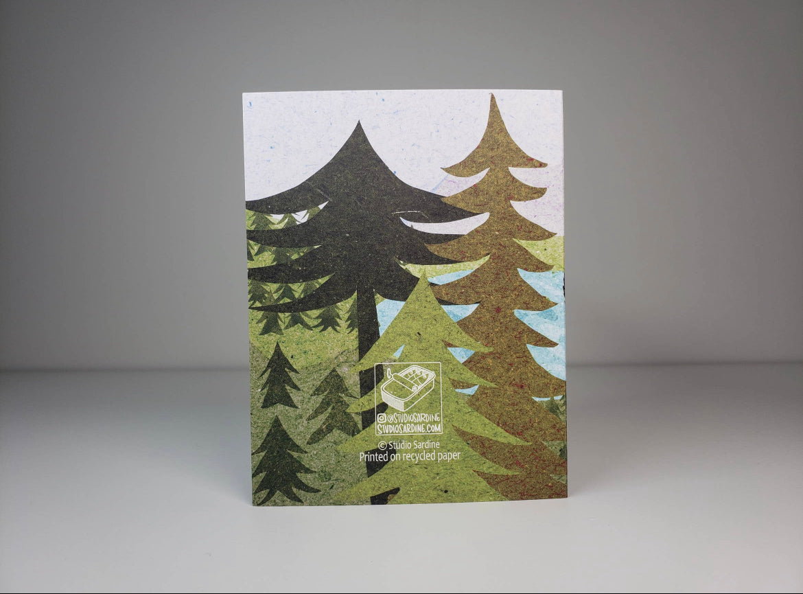 Black Bear Blank Greeting Card