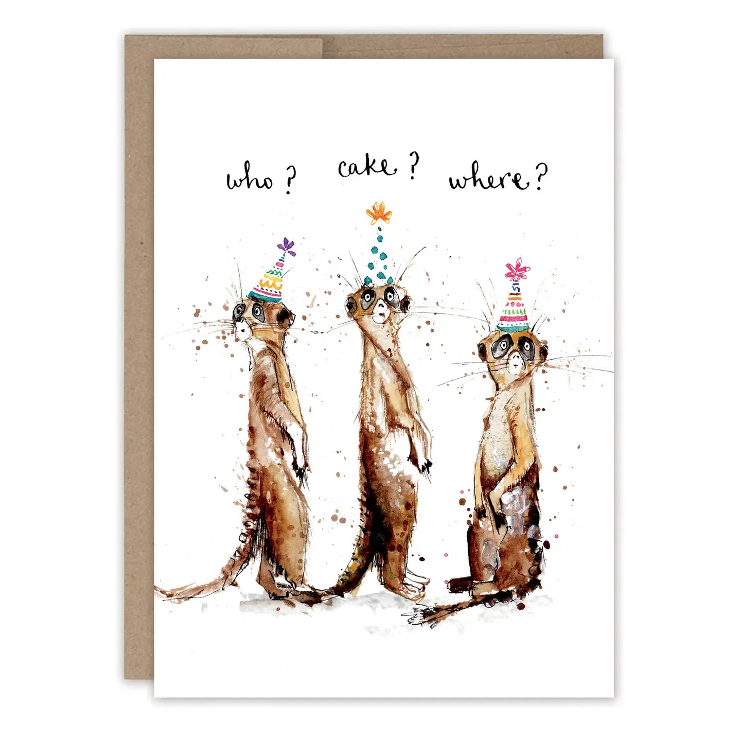 Three Meerkats Birthday Card