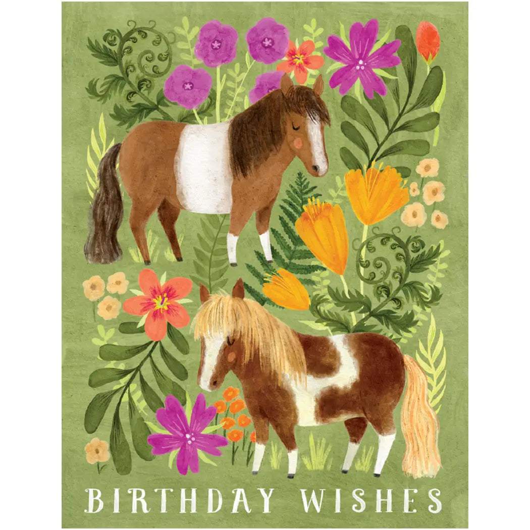 Mini Ponies Birthday Party Card