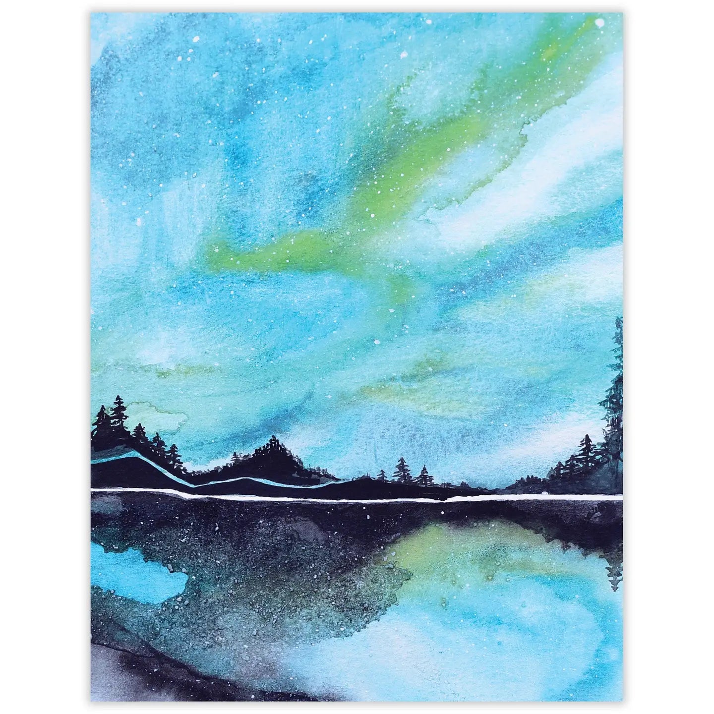Northern Lights Blank Notecard