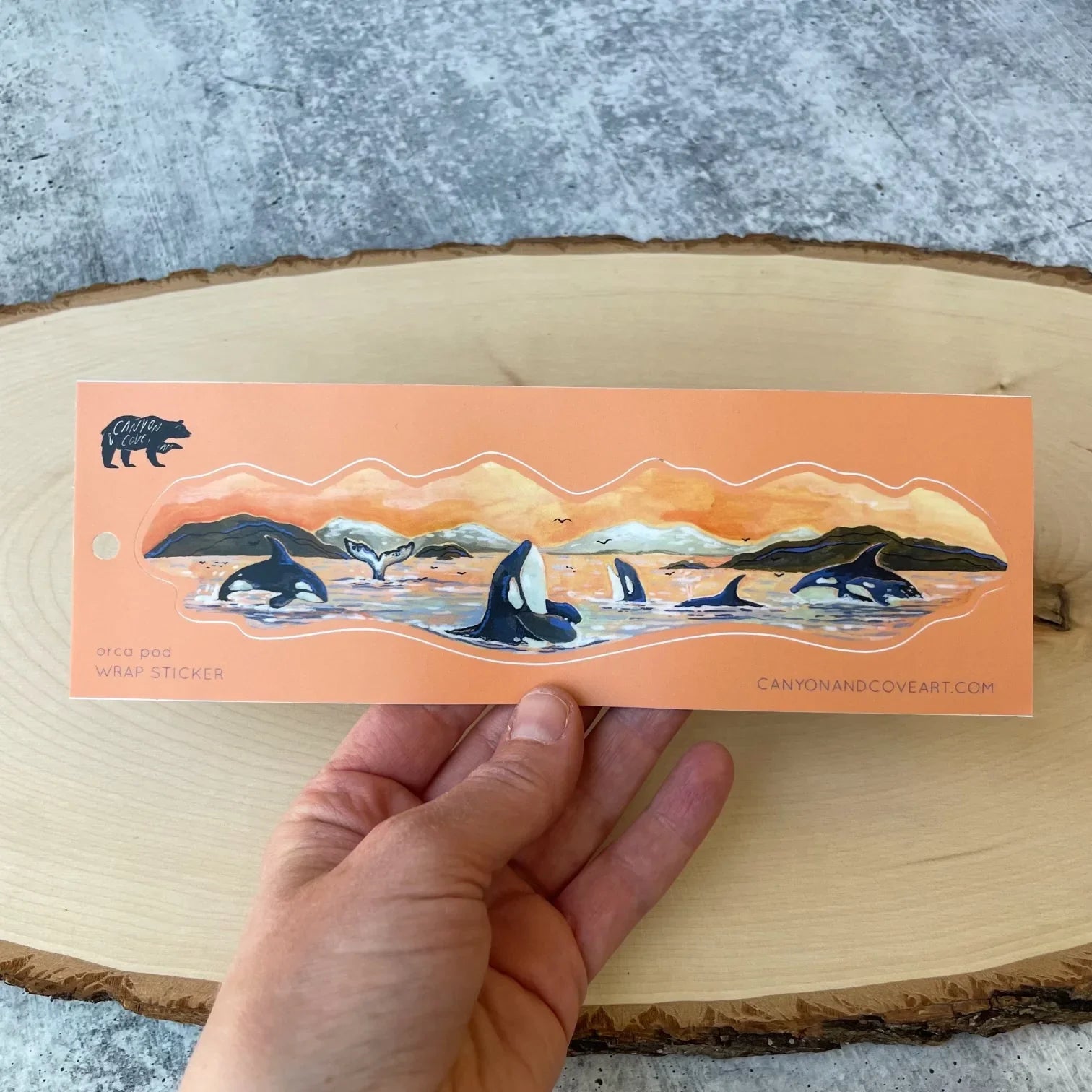 Orcas Wrap Sticker