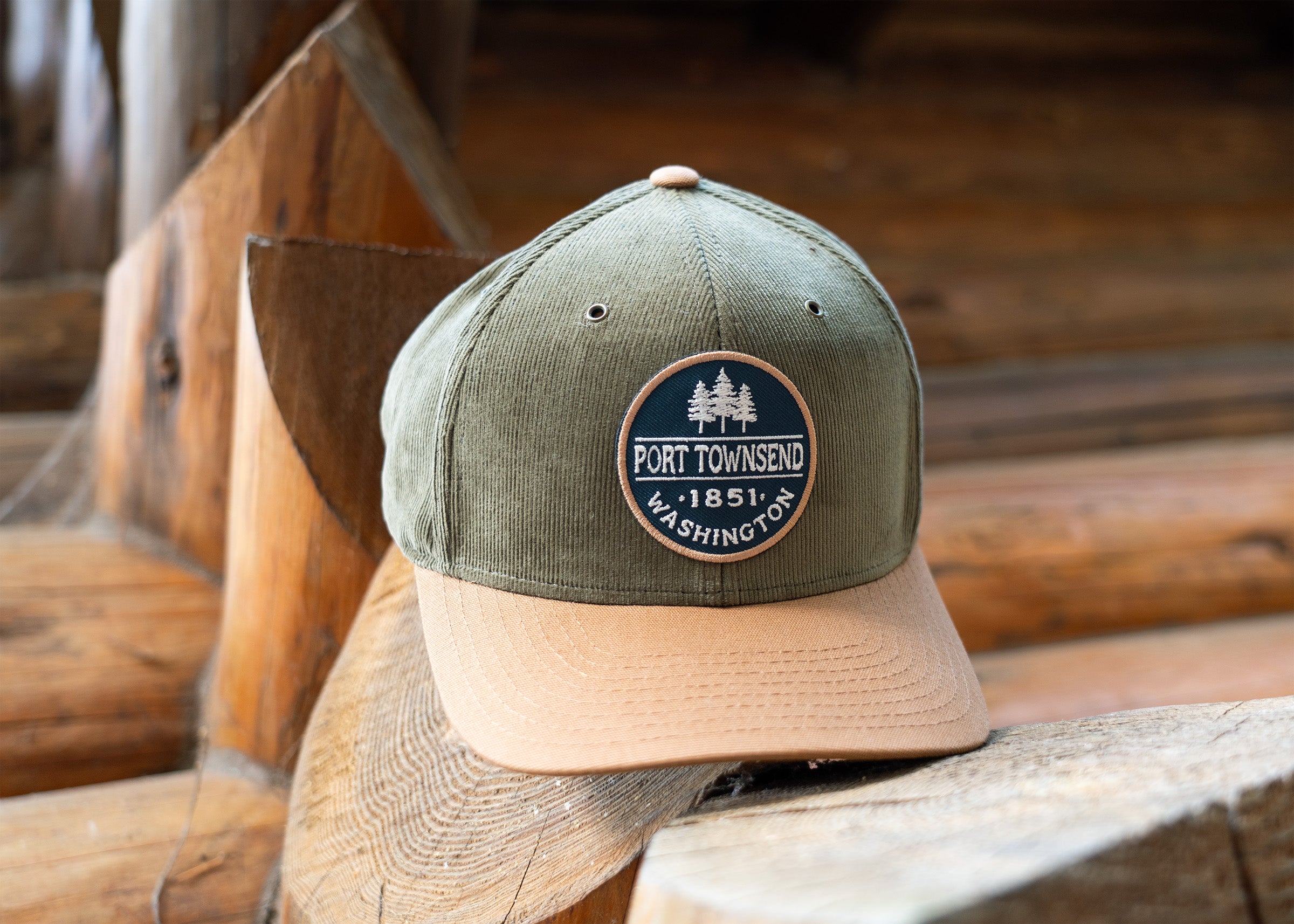 Port Townsend Breezy Pines Corduroy Canvas Semicurve Hat