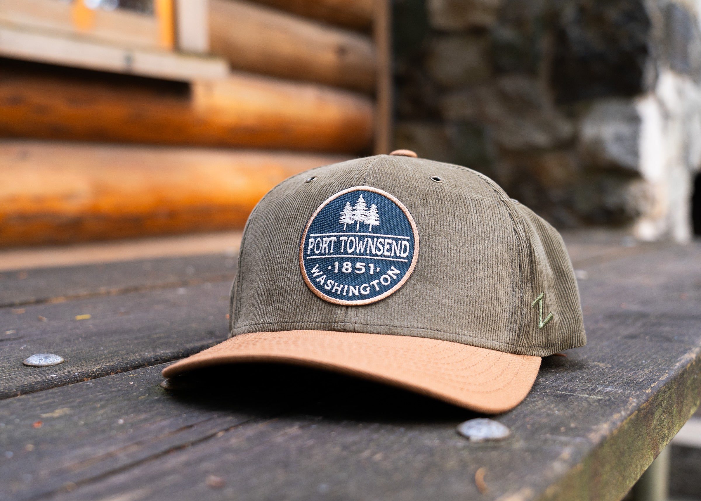 Port Townsend Breezy Pines Corduroy Canvas Semicurve Hat
