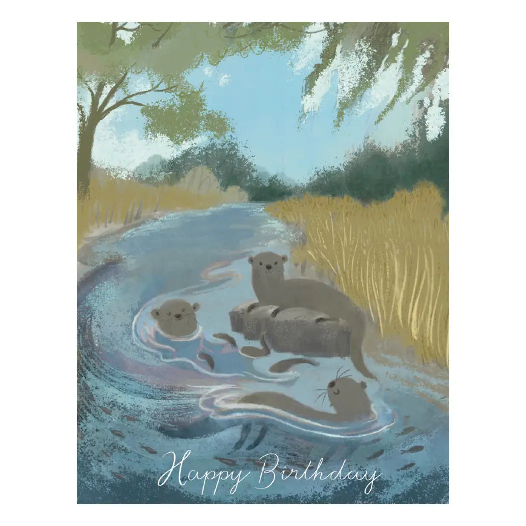 Otters Birthday Card