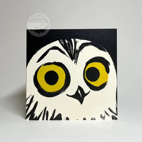 Cheeky Owl Emote Mini Notecard