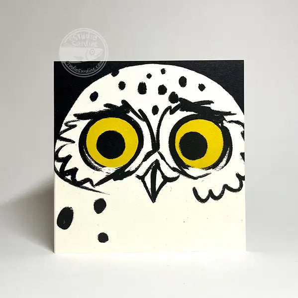 Sorrowful Owl Emote Mini Notecard