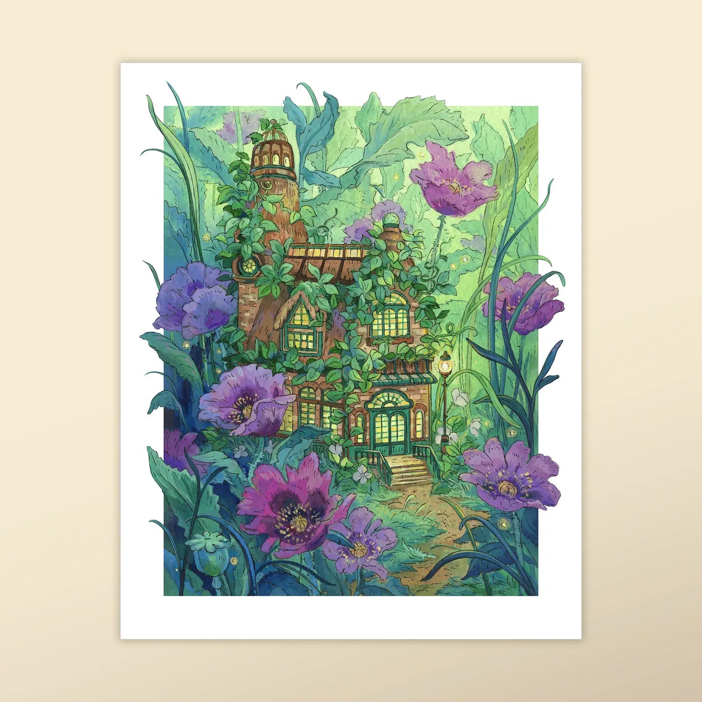 Poppy Magic Schoolhouse - Fine Art Print ( 8x 10 )