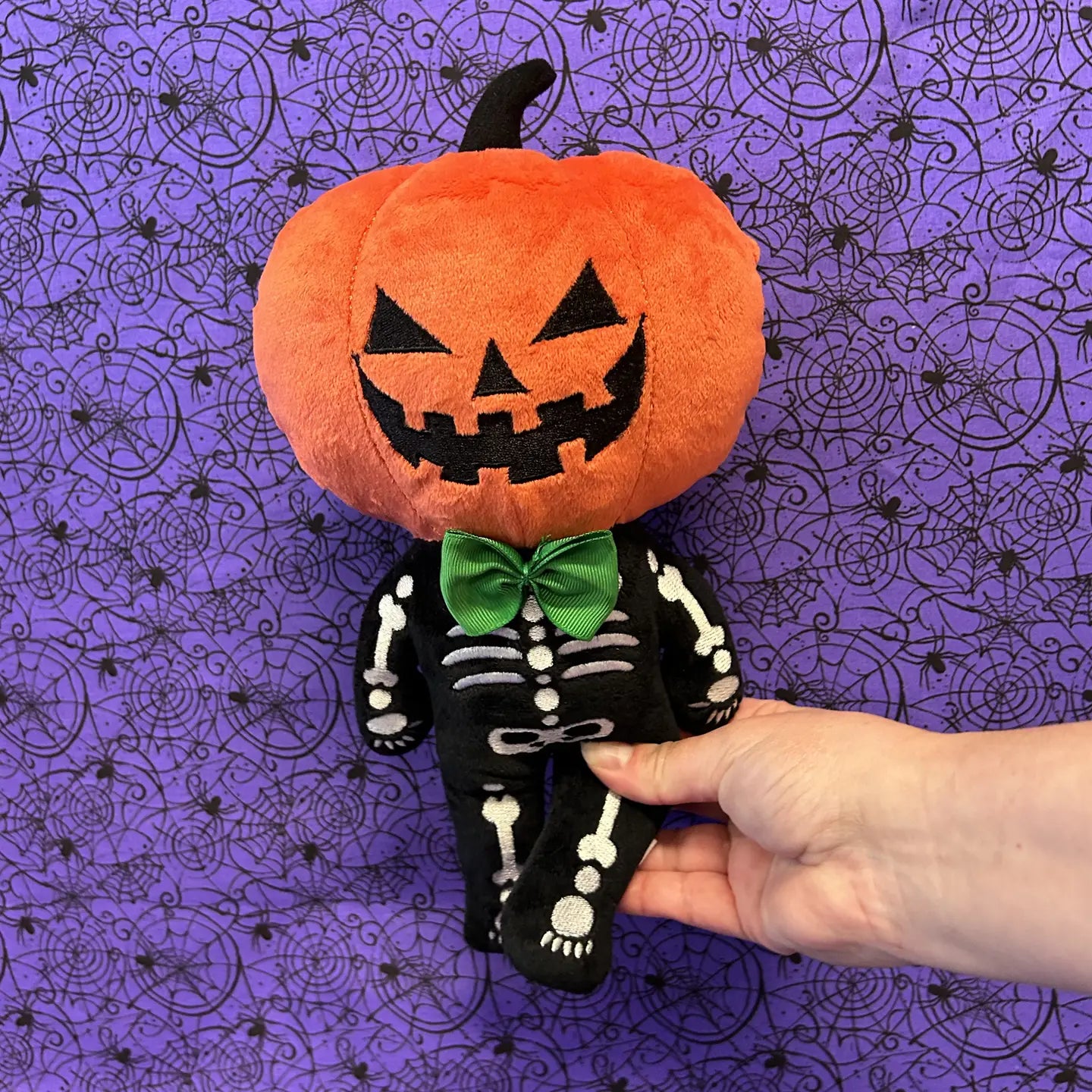 12'' Pumpkin Head Skeleton Plush