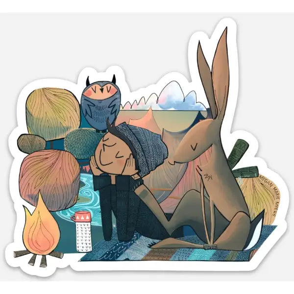 Smith Rock Boy and Rabbit Sticker
