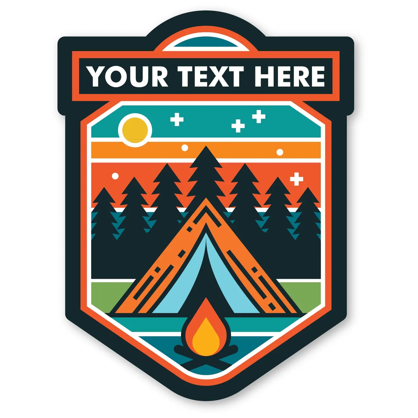 Retro Camp Badge Sticker