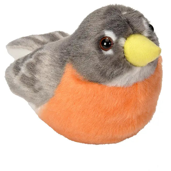 Audubon Ii American Robin Stuffed Bird W/ Sound 5.5"