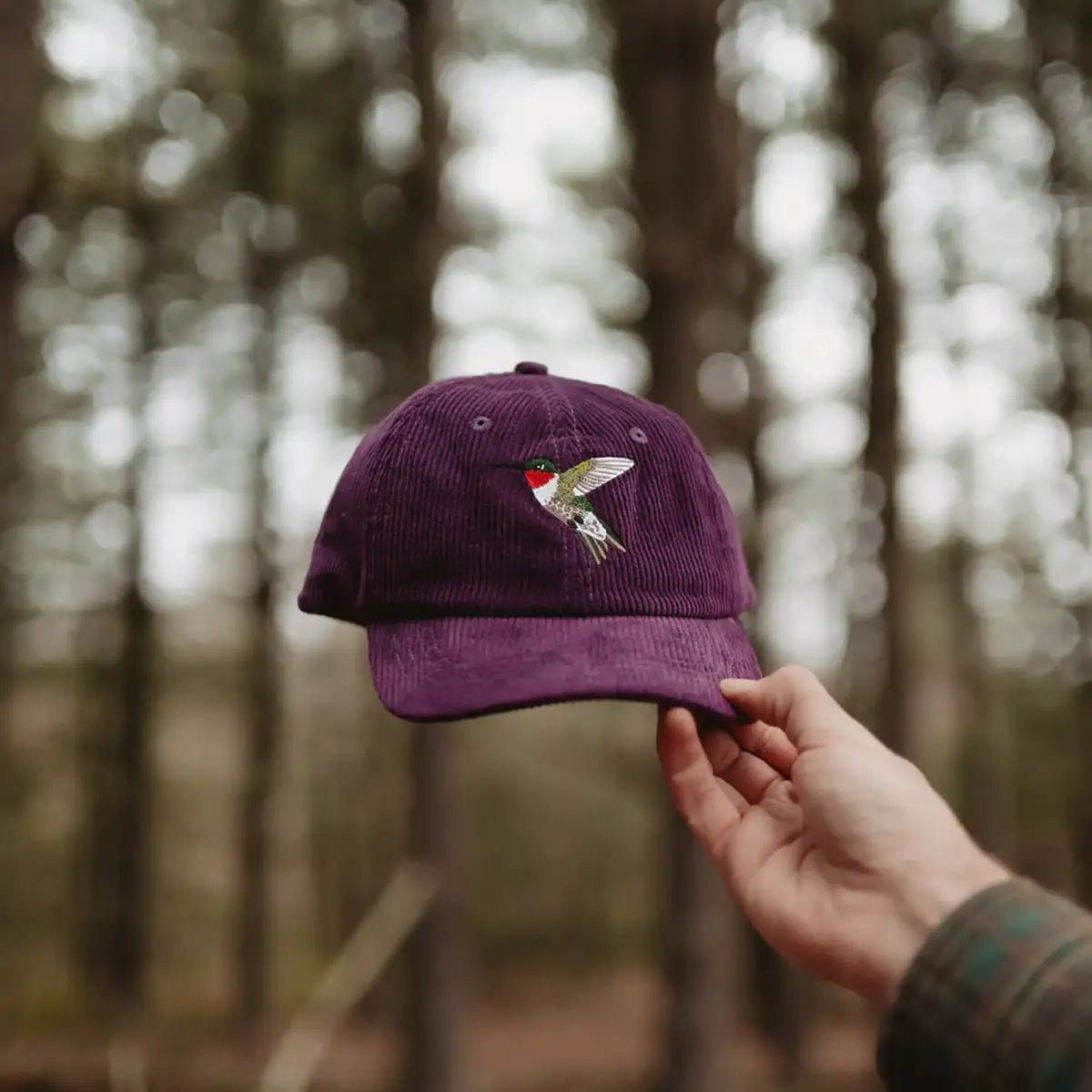 Ruby-Throated Hummingbird Corduroy Hat