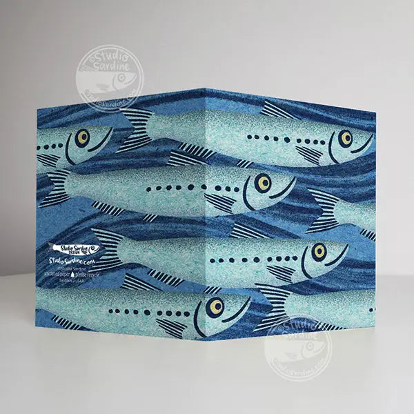 Sardines Notecards, Fish Blank Greeting Cards