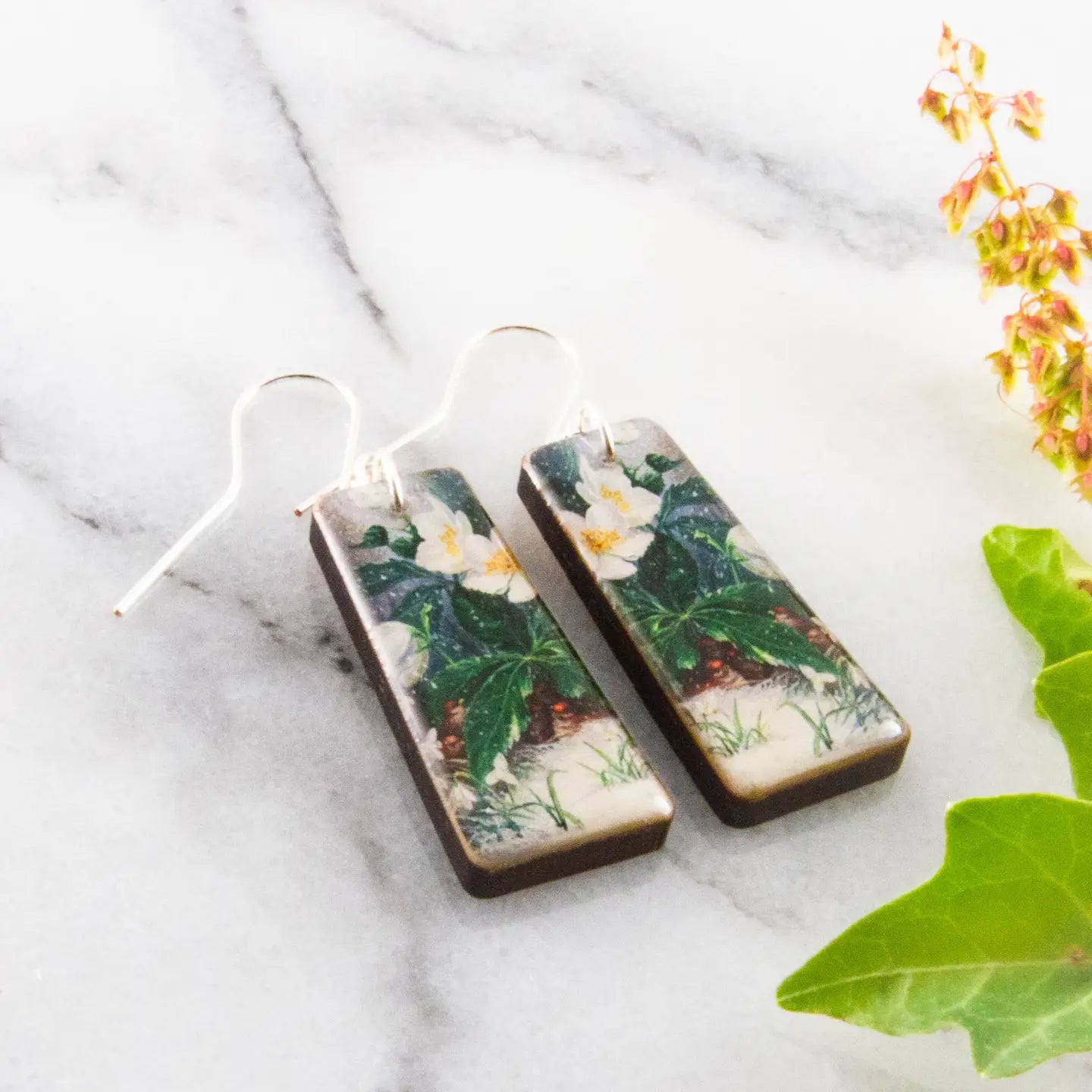 Snowbird Tapered Rectangle Earrings