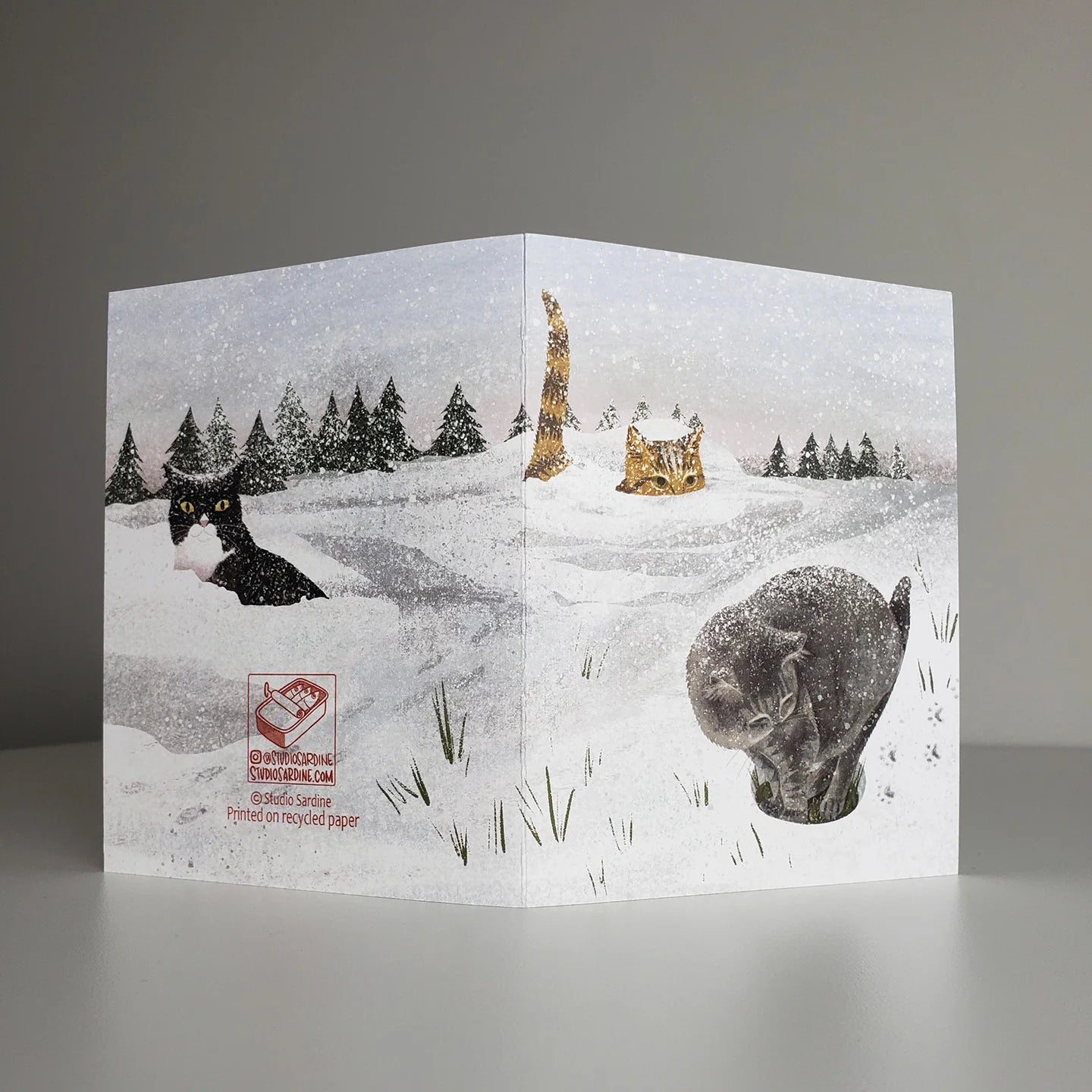 Snow Cat Card | Studio Sardine