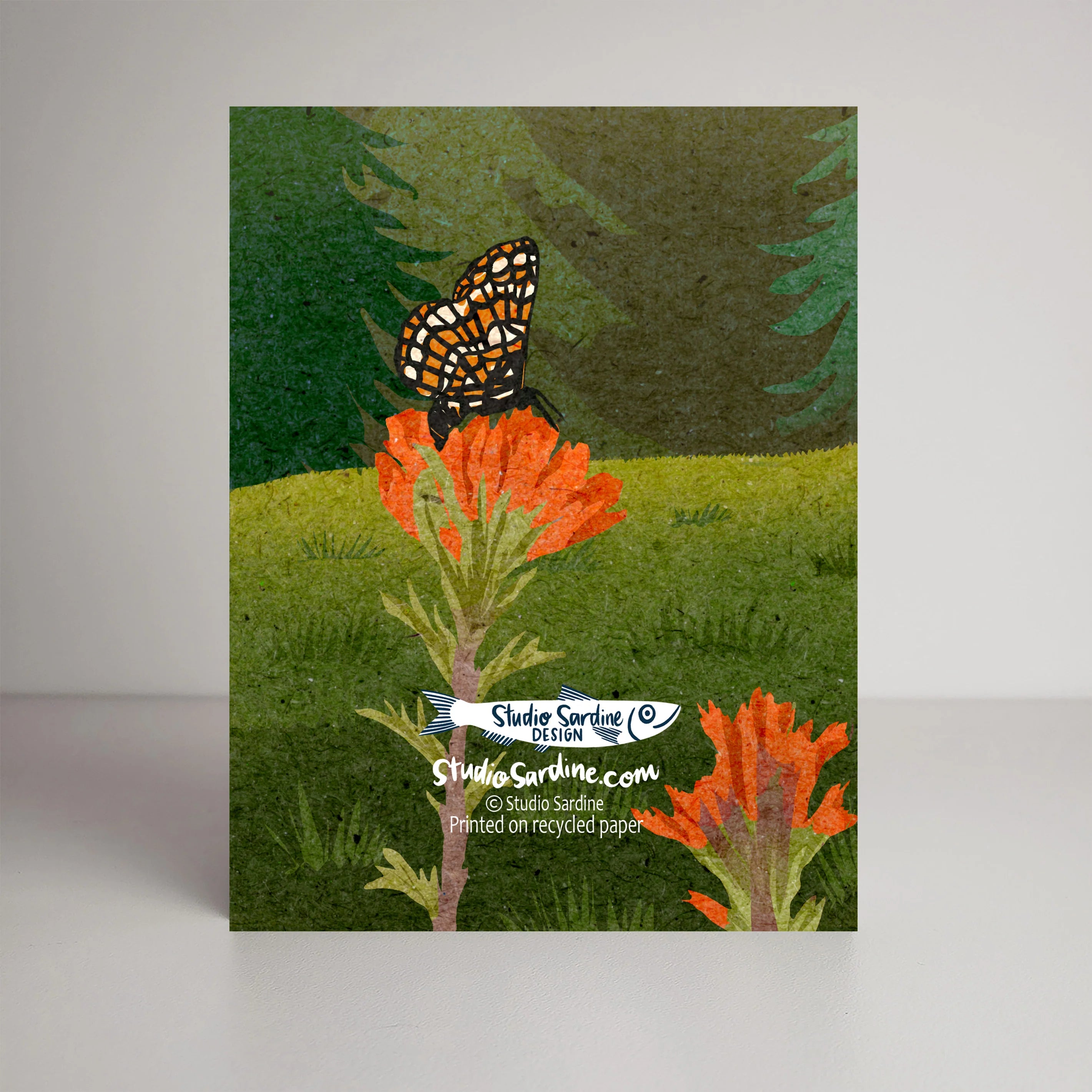 Checkerspot Butterfly Card | Studio Sardine