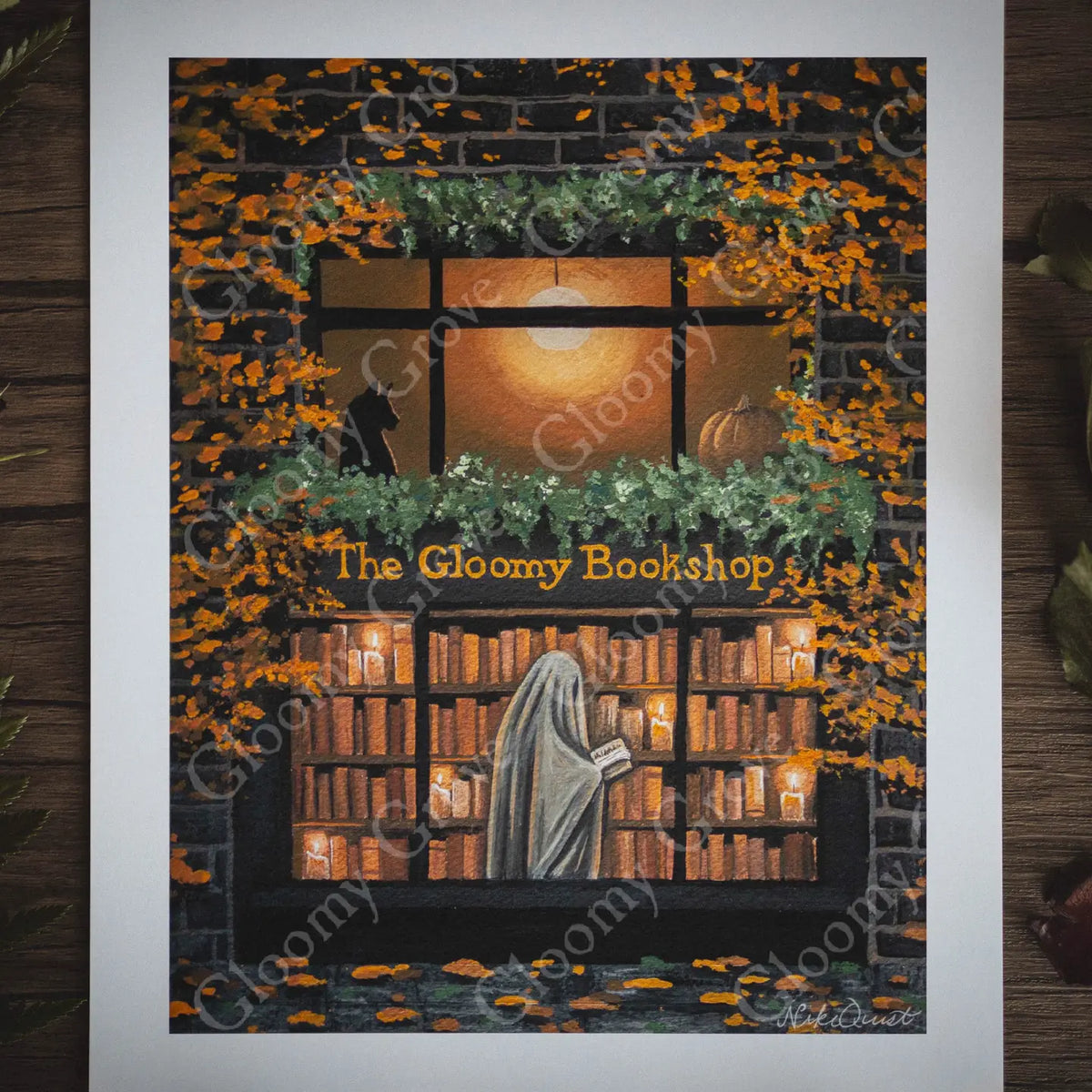 The Gloomy Bookshop Art Print