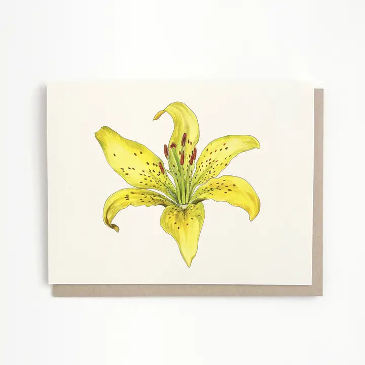 Tiger Lily Blank Inside Greeting Card