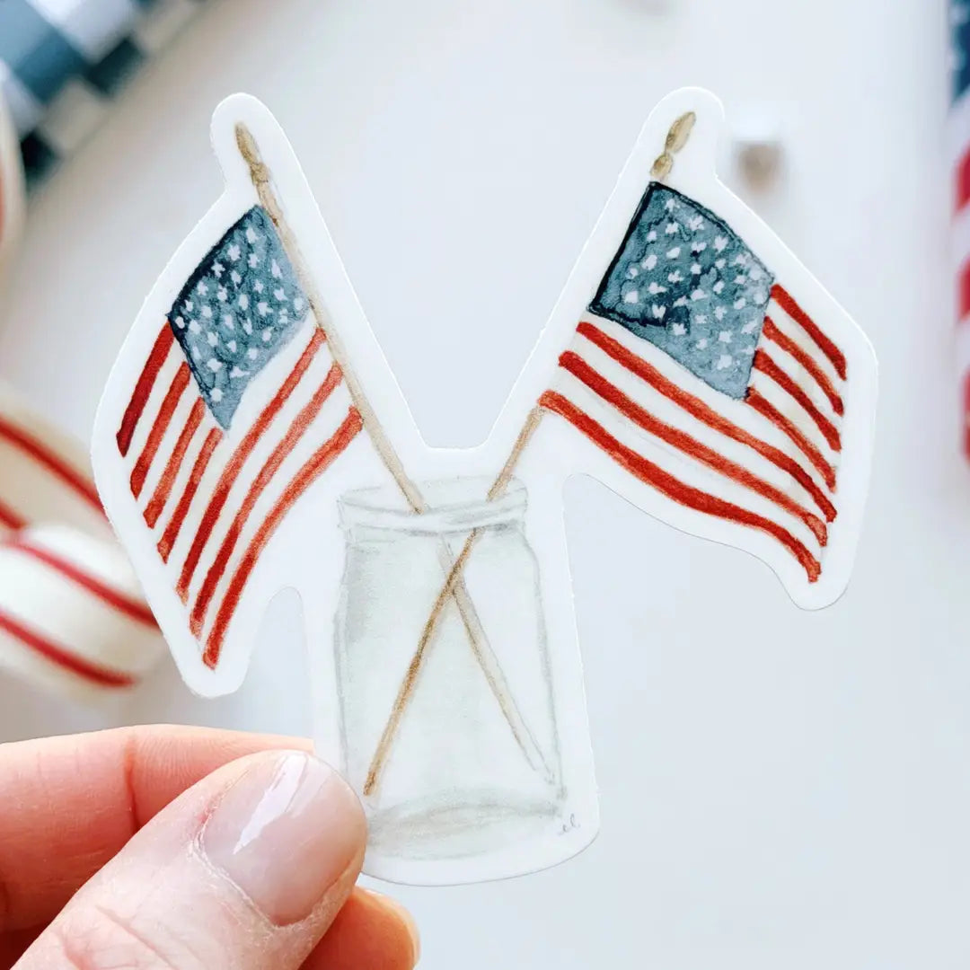 Two Flag Sticker
