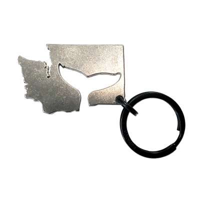 Washington Whale Tail Keychain