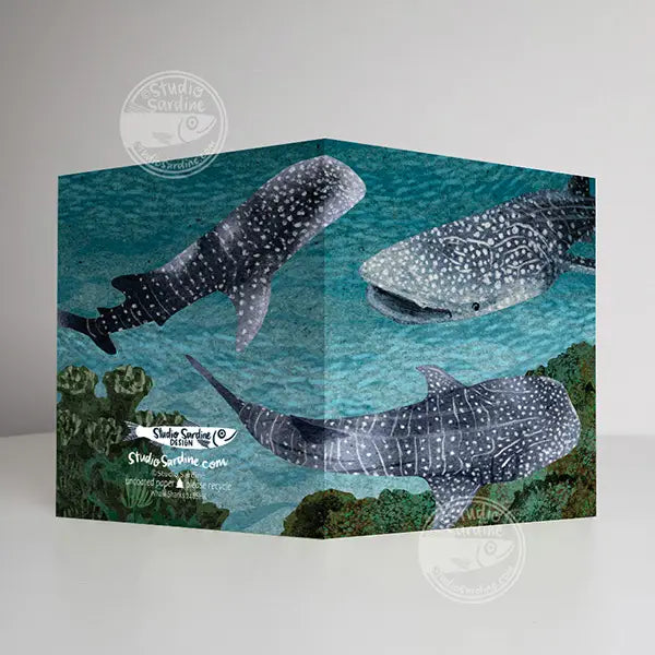 Whale Sharks Notecards, Blank Greeting Cards