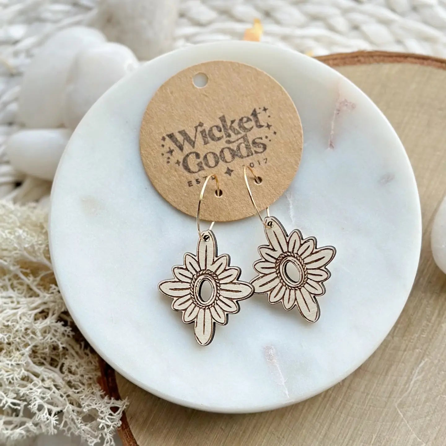 Winthrop Hoops Whitewash Earrings