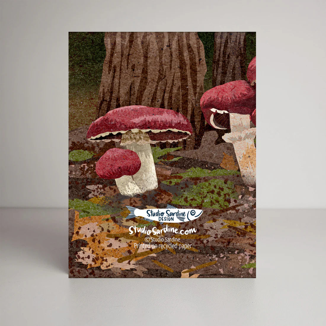 Wine Cap Mushroom Blank Greeting Cards