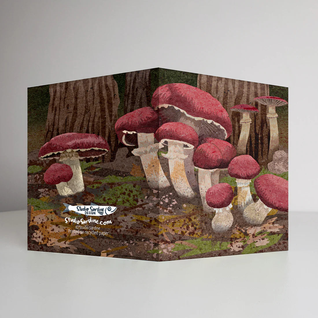 Wine Cap Mushroom Blank Greeting Cards